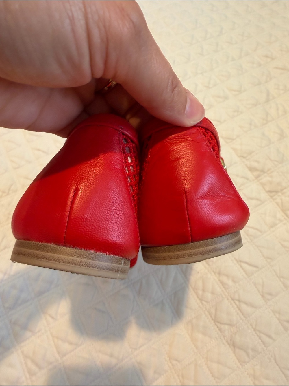 Dolce Vita Rodni Red Mesh Mary Jane Flats with Buckle - Picture 4 of 11
